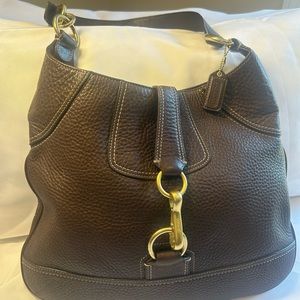 Coach brown hobo bag